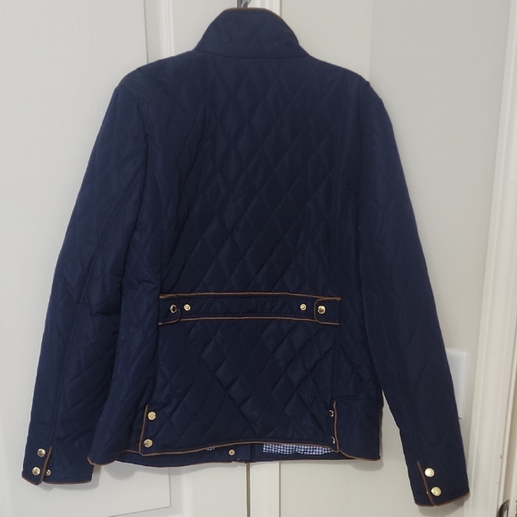 Crown & Ivy Navy Quilted Utility Jacket - Picture 6 of 8